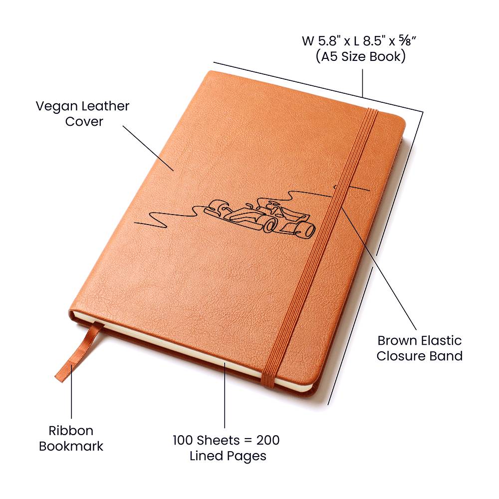 Product sizing chart for formula one notebook