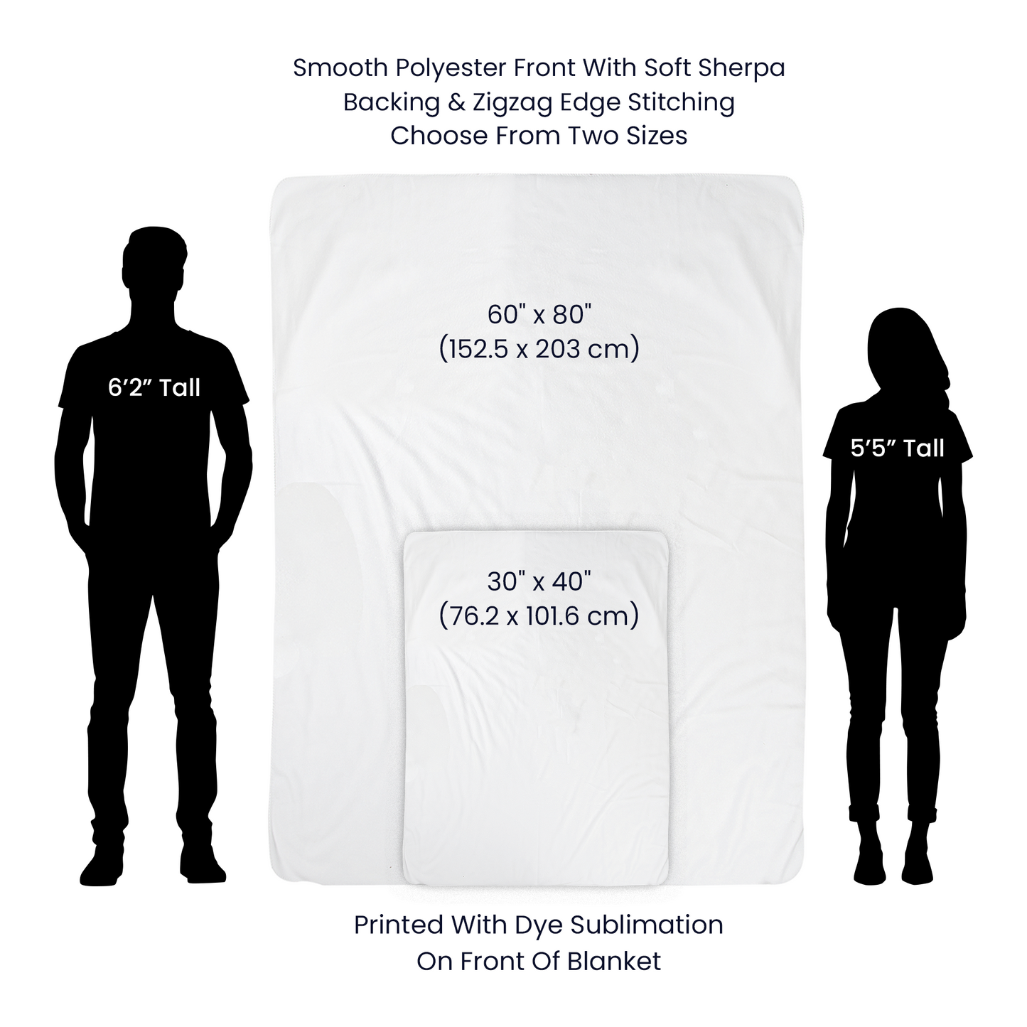 Size and dimensions for F1 fan inspired blanket merch
