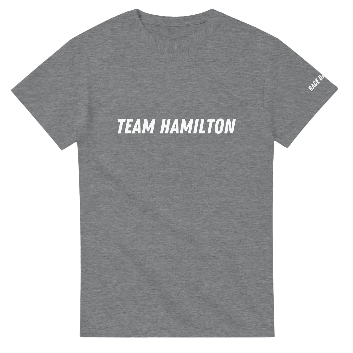 Team Hamilton F1 Fan Merch Tshirt in Grey by Race Day Fans