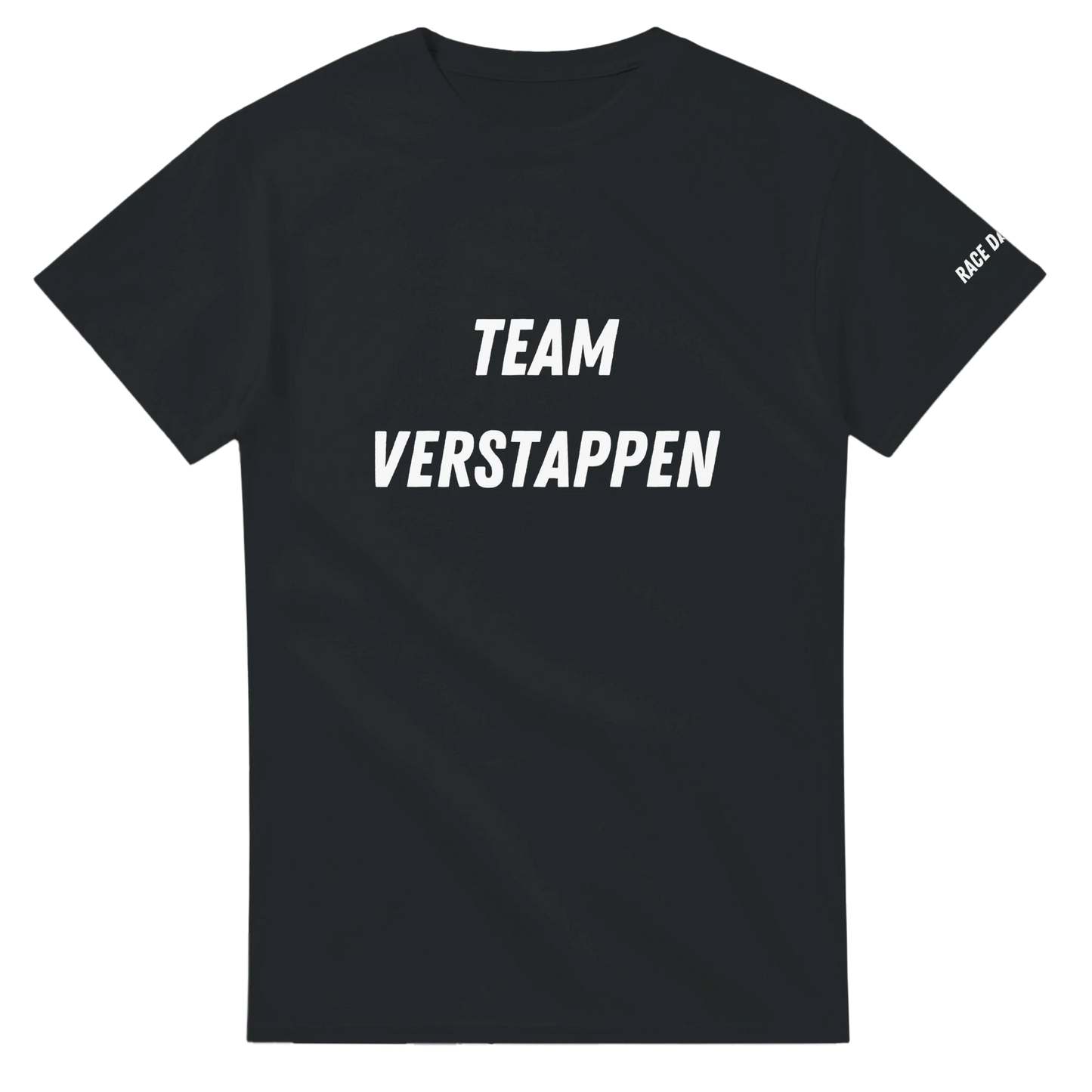 Team Verstappen black F1 T-shirt merch from Race Day Fans