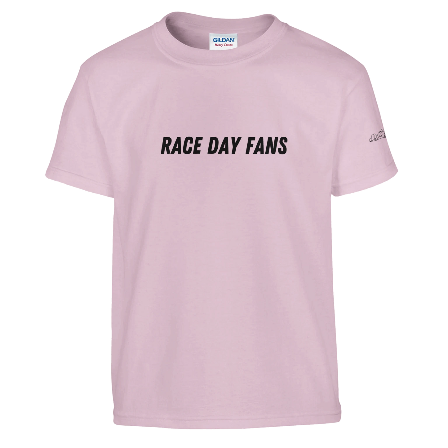 short sleeved pink F1 fan merch tshirt from Race Day Fans