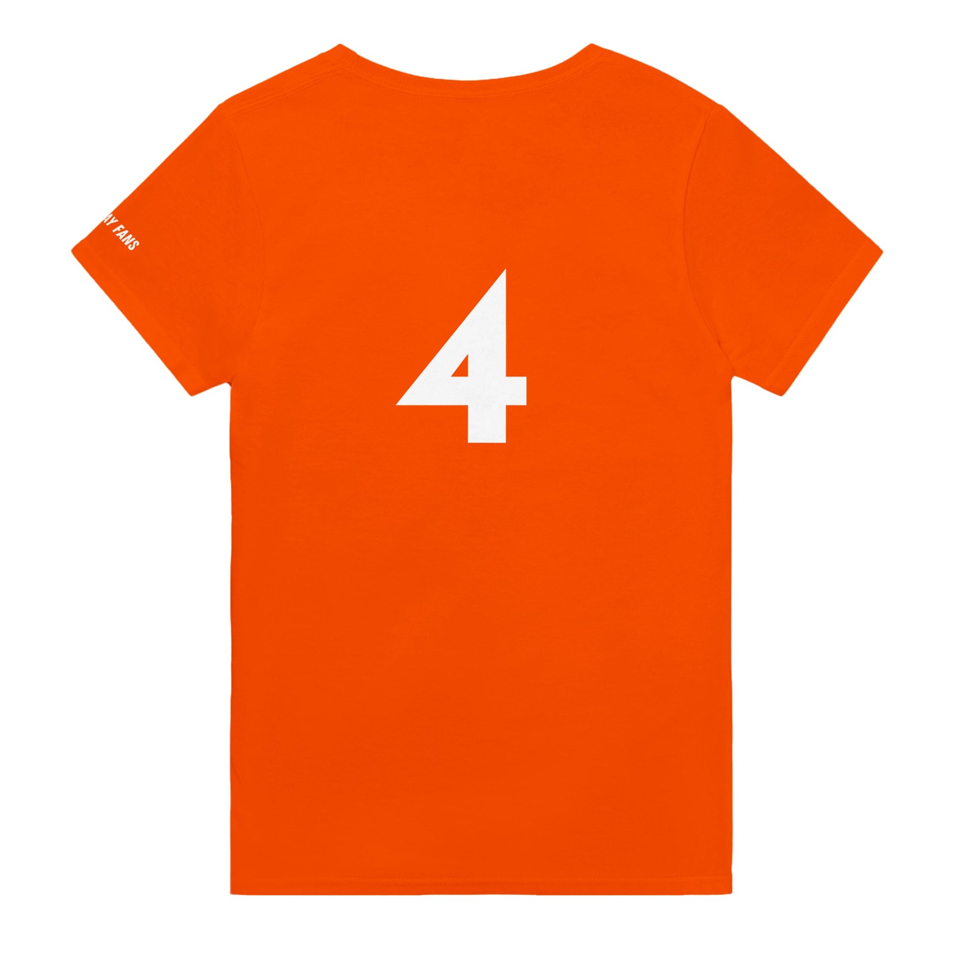 #4 Race Day Fans F1 T-Shirt in Orange side view