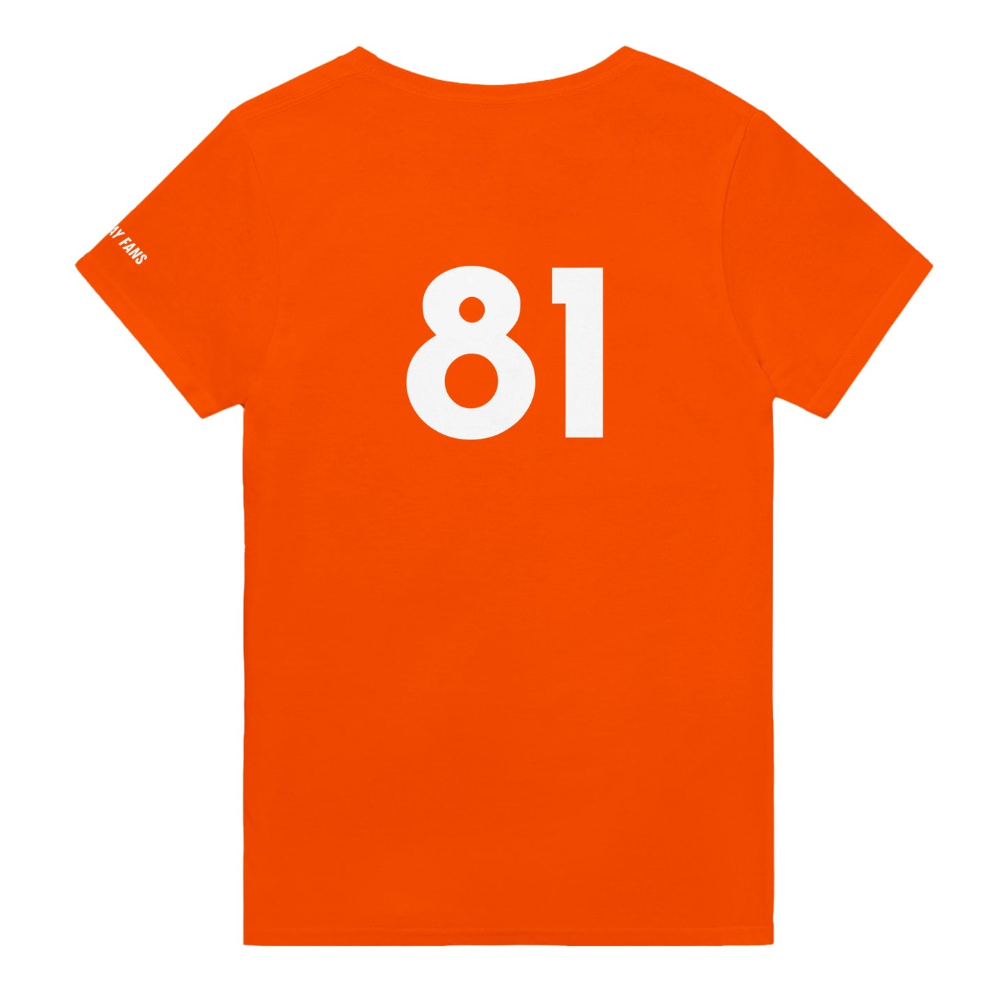 #81 orange F1 Tshirt fan merch by Race Day Fans