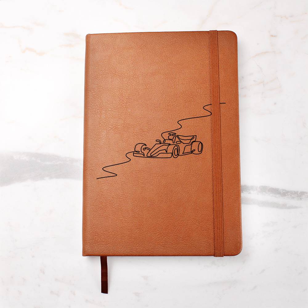 Engraved Monaco circuit on f1 merch notebook