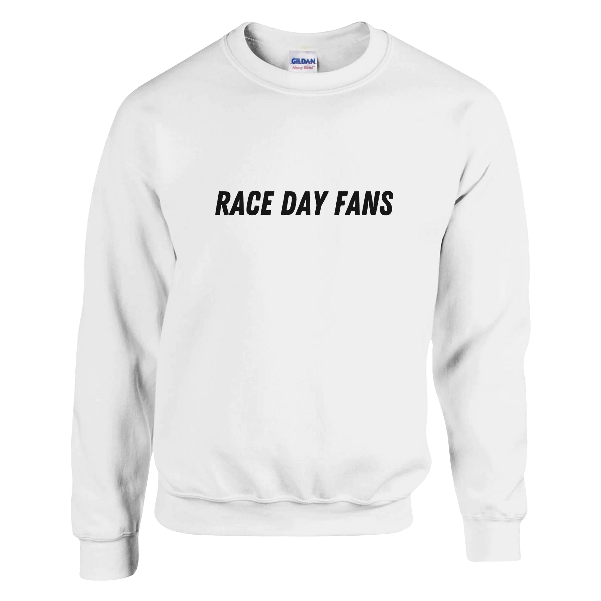 Long sleeved white F1 fan merch hoodie from Race Day Fans