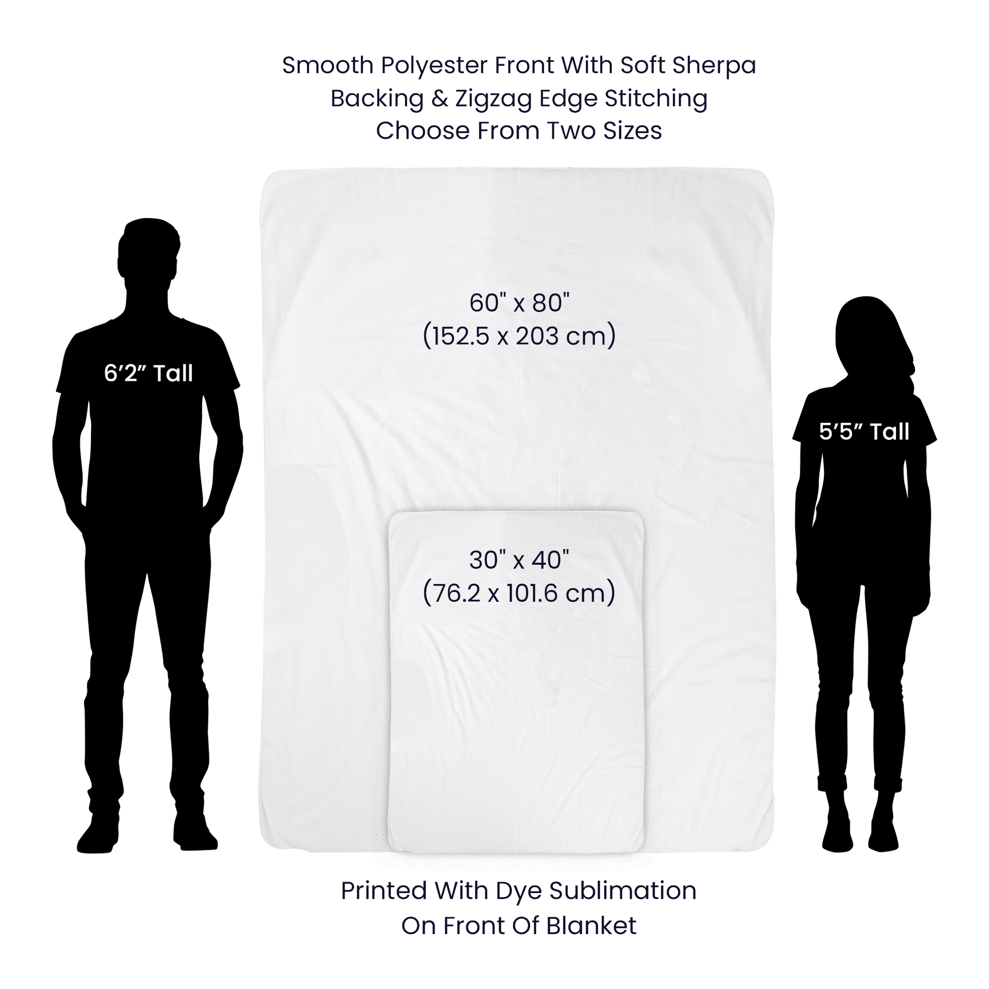Size and dimensions for F1 fan inspired blanket merch