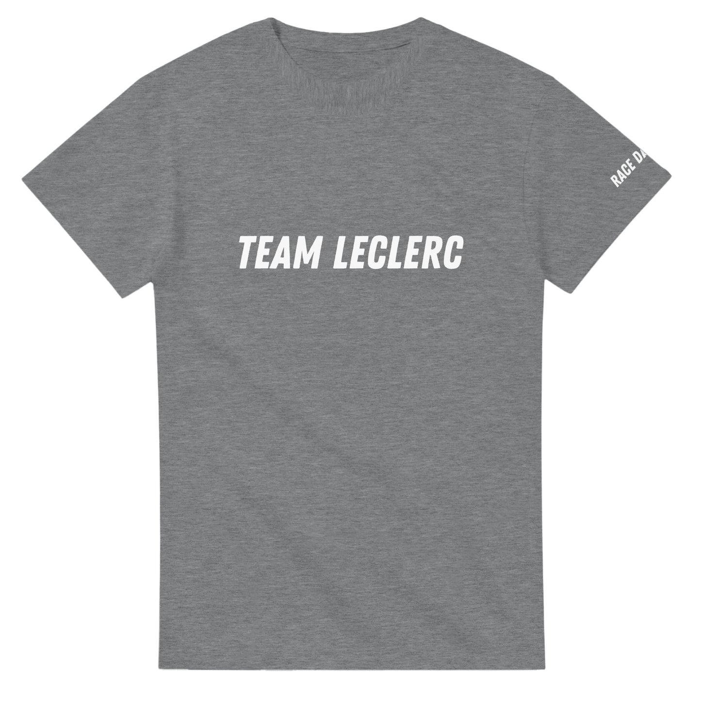 Team Leclerc merch F1 t-shirt in Gray by Race Day Fans