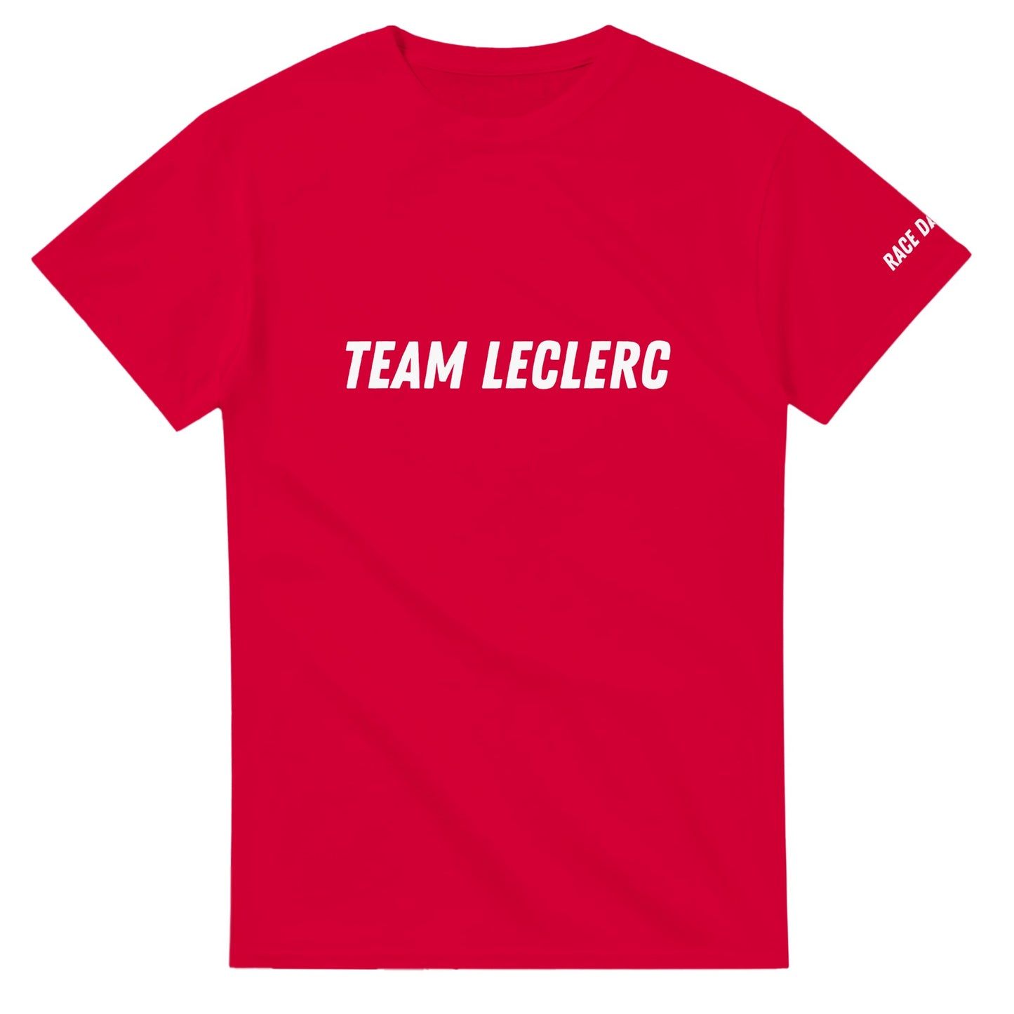 Team Leclerc merch F1 t-shirt in red by Race Day Fans