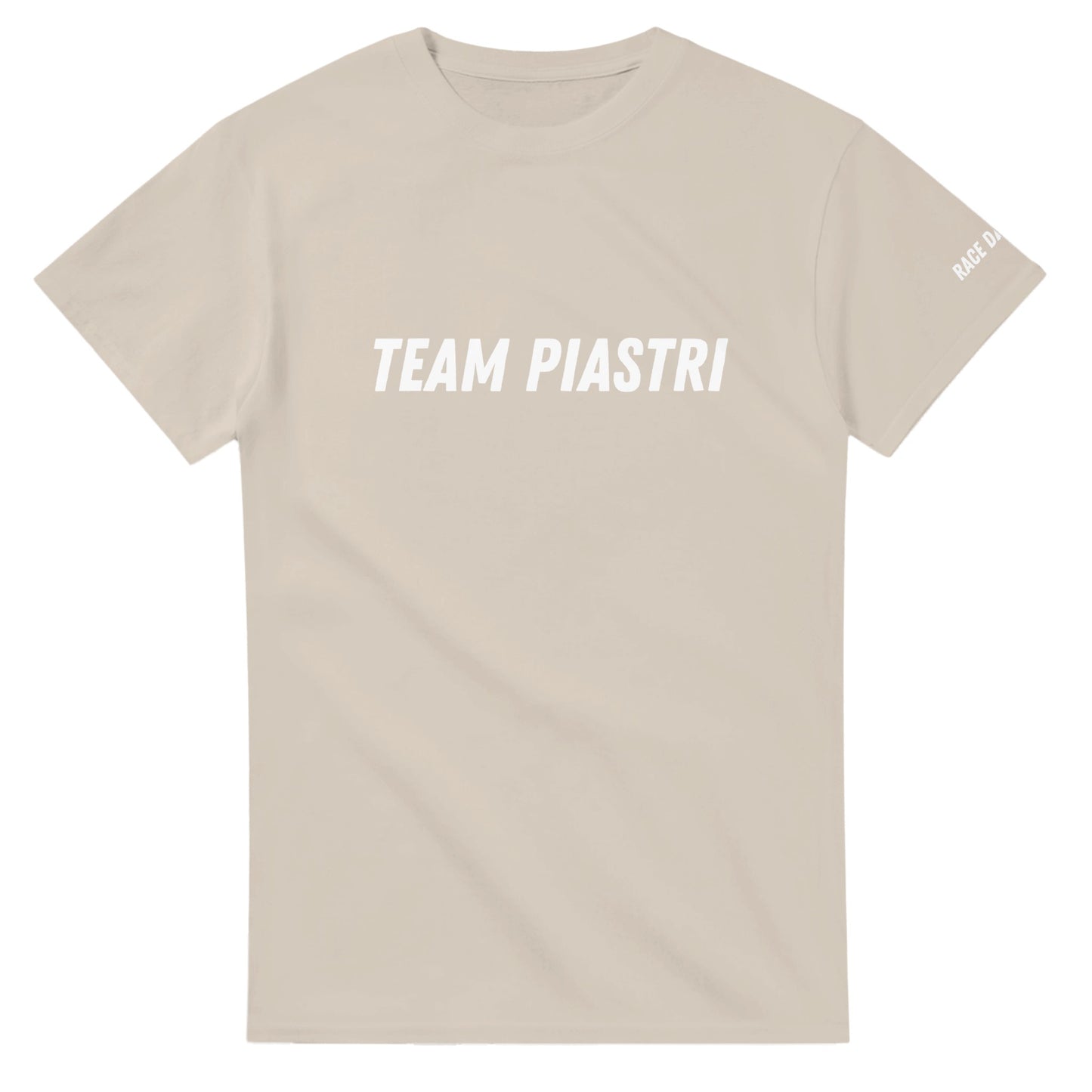 Team Piastri F1 Fan Merch Tshirt in beige by Race Day Fans