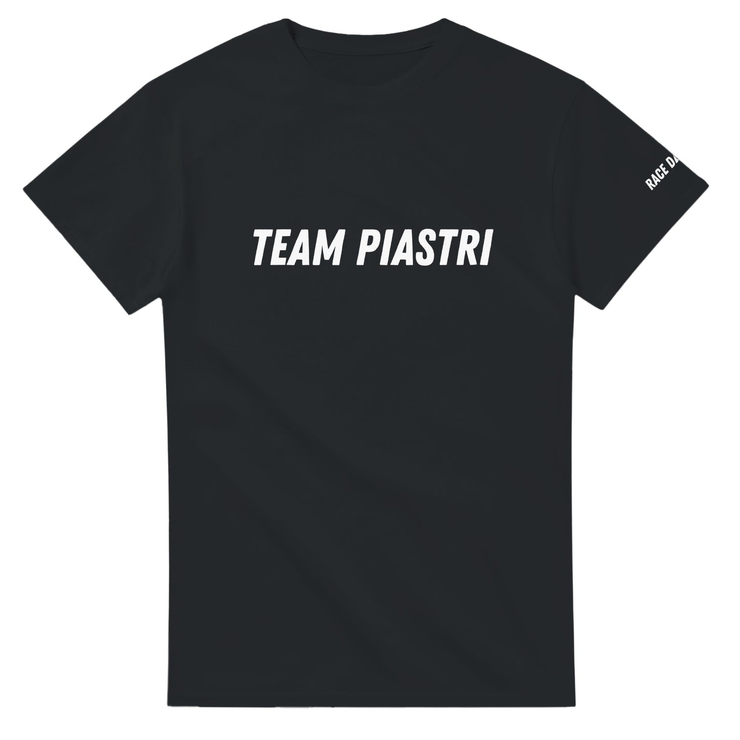 Team Piastri F1 Fan Merch Tshirt in black by Race Day Fans