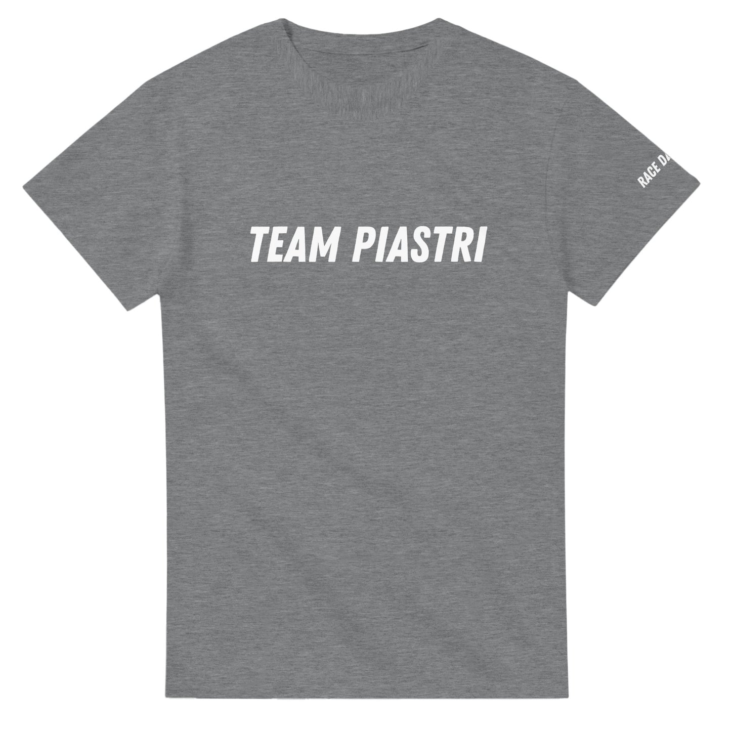 Team Piastri F1 Fan Merch Tshirt in grey by Race Day Fans