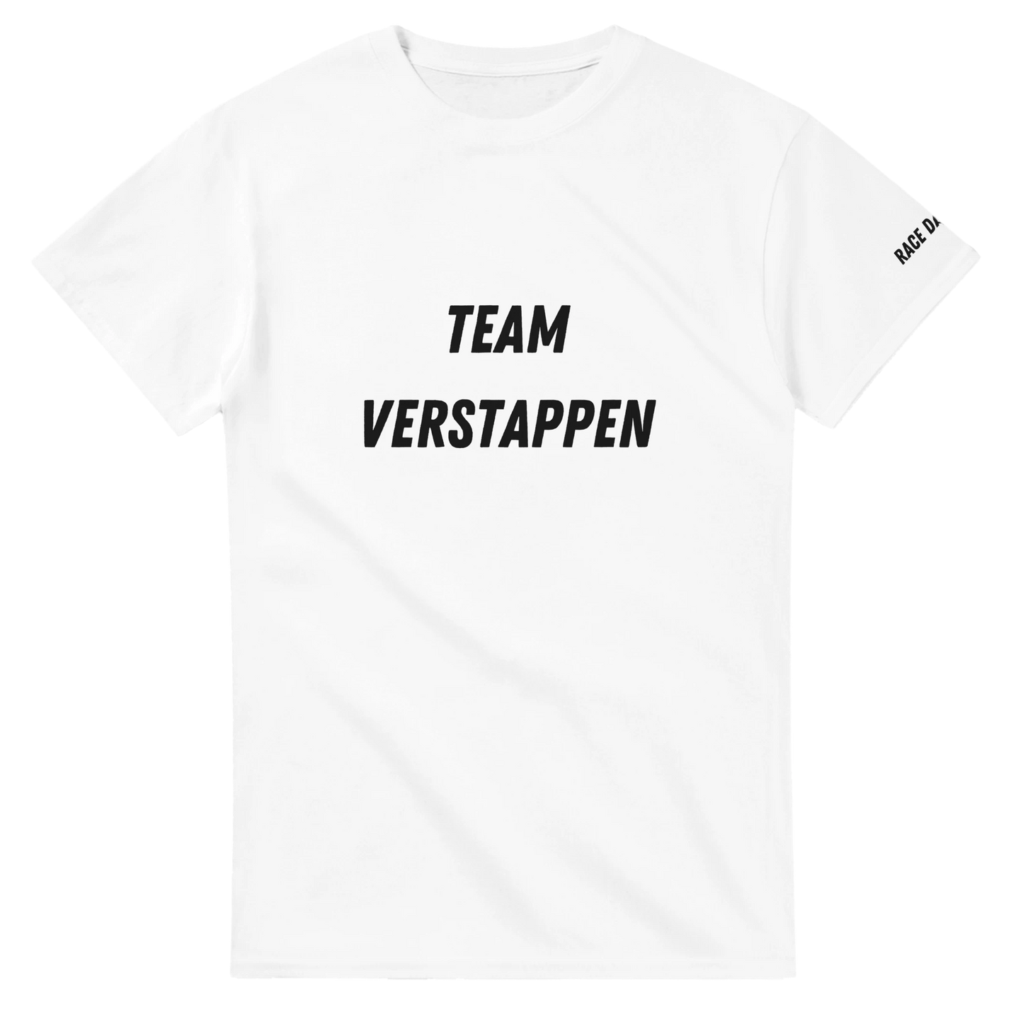 Team Verstappen White F1 T-shirt merch from Race Day Fans